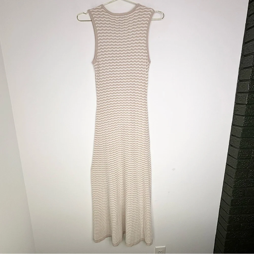 Barefoot Dreams CozyChic Ultra Lite Pointelle Tank Dress Stone Pearl Small NWT